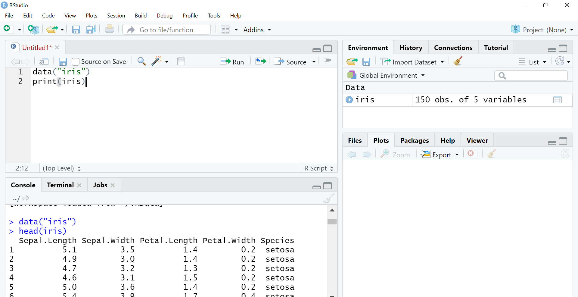 CLUSTERING IN R step 1